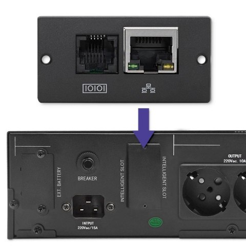 Zasilacz awaryjny UPS RACK Qoltec Pure Sine LCD 3000VA 2400W