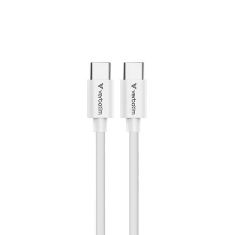 Verbatim, Ładowarka Mini GaN z kablem 1 x USB-C, biała, 20 W, Power Delivery 3.0