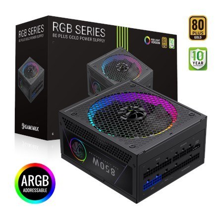 Gamemax PSU | RGB 850G | 850 W | Gold | Full Modular