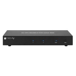 Techly IDATA DP-KVM2 przełącznik KVM Czarny