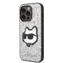 Karl Lagerfeld KLHCP14LG2CPS iPhone 14 Pro 6,1" srebrny/silver hardcase Glitter Choupette Patch