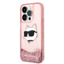 Karl Lagerfeld KLHCP14LLNCHCP iPhone 14 Pro 6,1" różowy/pink hardcase Glitter Choupette Head