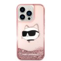 Karl Lagerfeld KLHCP14LLNCHCP iPhone 14 Pro 6,1" różowy/pink hardcase Glitter Choupette Head