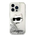 Karl Lagerfeld KLHCP14LLNCHCS iPhone 14 Pro 6,1" srebrny/silver hardcase Glitter Choupette Head