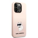 Karl Lagerfeld KLHCP14LSNCHBCP iPhone 14 Pro 6,1" hardcase różowy/pink Silicone Choupette