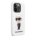 Karl Lagerfeld KLHCP14LSNIKBCH iPhone 14 Pro 6,1" hardcase biały/white Silicone Ikonik