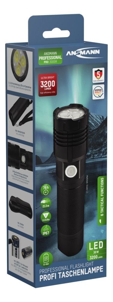 Ansmann Pro 3000R degiklio metalas, 3 x 10 W LED