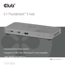 CLUB3D CSV-2563 stacja dokująca Thunderbolt 5 Srebrny