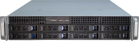 Inter-Tech IPC 2U-2408 Rack Czarny, Stal nierdzewna