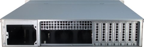 Inter-Tech IPC 2U-2408 Rack Czarny, Stal nierdzewna