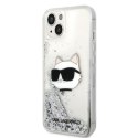 Karl Lagerfeld KLHCP14MLNCHCS iPhone 14 Plus 6,7" srebrny/silver hardcase Glitter Choupette Head