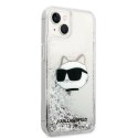 Karl Lagerfeld KLHCP14MLNCHCS iPhone 14 Plus 6,7" srebrny/silver hardcase Glitter Choupette Head