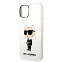 Karl Lagerfeld KLHCP14MSNIKBCH iPhone 14 Plus 6,7" hardcase biały/white Silicone Ikonik