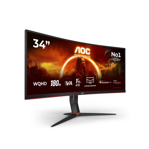 Monitor AOC 34"/ CU34G2XP BK 2xHDMI 2xDP 5xUSB