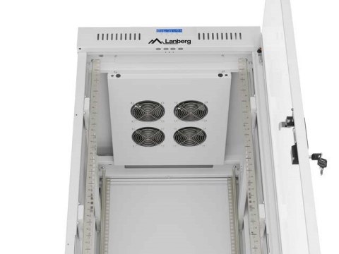 LANBERG SZAFA INSTALACYJNA RACK STOJĄCA 19" 32U 600X800 SZARA DRZWI PRZESZKLONE LCD (FLAT PACK) V2