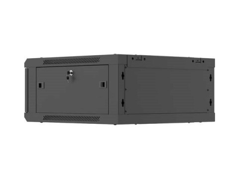LANBERG SZAFA INSTALACYJNA RACK WISZĄCA 19" 4U 600X600 CZARNA DRZWI PERFOROWANE (FLAT PACK)