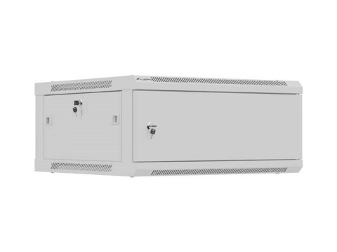 LANBERG SZAFA INSTALACYJNA RACK WISZĄCA 19" 4U 600X600 SZARA DRZWI METALOWE (FLAT PACK)
