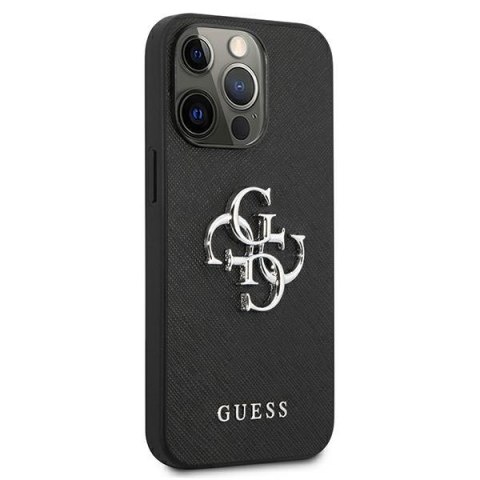 Guess GUHCP13LSA4GSBK iPhone 13 Pro/13 6,1" czarny/black hardcase Saffiano 4G Metal Logo