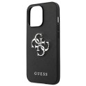 Guess GUHCP13LSA4GSBK iPhone 13 Pro/13 6,1" czarny/black hardcase Saffiano 4G Metal Logo