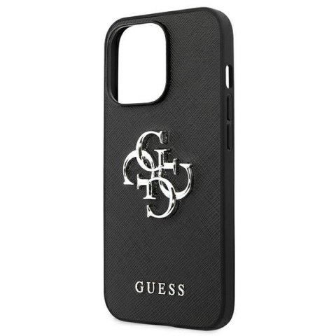 Guess GUHCP13LSA4GSBK iPhone 13 Pro/13 6,1" czarny/black hardcase Saffiano 4G Metal Logo
