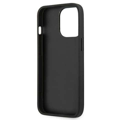 Guess GUHCP13LSA4GSBK iPhone 13 Pro/13 6,1" czarny/black hardcase Saffiano 4G Metal Logo