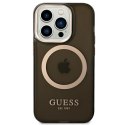 Guess GUHMP14XHTCMK iPhone 14 Pro Max 6,7" czarny/black hard case Gold Outline Translucent MagSafe