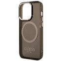 Guess GUHMP14XHTCMK iPhone 14 Pro Max 6,7" czarny/black hard case Gold Outline Translucent MagSafe