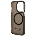 Guess GUHMP14XHTCMK iPhone 14 Pro Max 6,7" czarny/black hard case Gold Outline Translucent MagSafe