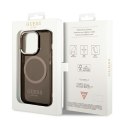 Guess GUHMP14XHTCMK iPhone 14 Pro Max 6,7" czarny/black hard case Gold Outline Translucent MagSafe