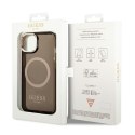 Guess GUHMP14MHTCMK iPhone 14 Plus 6,7" czarny/black hard case Gold Outline Translucent MagSafe