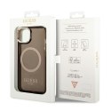 Guess GUHMP14SHTCMK iPhone 14 6,1" czarny/black hard case Gold Outline Translucent MagSafe