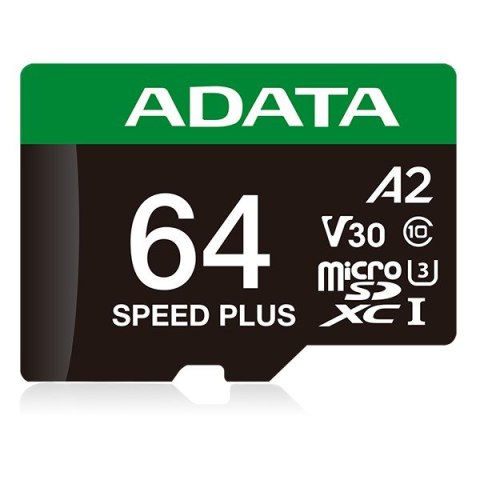 ADATA Speed Plus MicroSDXC 64 GB Class 3 UHS-I/U3 A2 V30