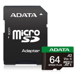 ADATA Speed Plus MicroSDXC 64 GB Class 3 UHS-I/U3 A2 V30