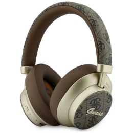 Słuchawki nauszne Guess Bluetooth ENC 4G Gold Script Metal brązowy