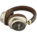 Słuchawki nauszne Guess Bluetooth ENC 4G Gold Script Metal brązowy