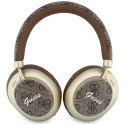 Słuchawki nauszne Guess Bluetooth ENC 4G Gold Script Metal brązowy