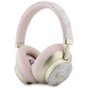 Słuchawki nauszne Guess Bluetooth ENC 4G Gold Script Metal różowy