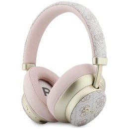 Słuchawki nauszne Guess Bluetooth ENC 4G Gold Script Metal różowy