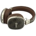 Słuchawki nauszne Guess Bluetooth ENC Metal 4G Script Logo brązowy