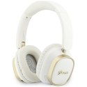 Słuchawki nauszne Guess Bluetooth ENC Rectangle Metal Script biały