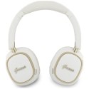 Słuchawki nauszne Guess Bluetooth ENC Rectangle Metal Script biały
