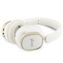 Słuchawki nauszne Guess Bluetooth ENC Rectangle Metal Script biały