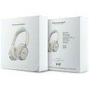 Słuchawki nauszne Guess Bluetooth ENC Rectangle Metal Script biały