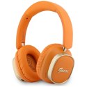 Słuchawki nauszne Guess Bluetooth ENC Rectangle Metal Script pomarańczowy