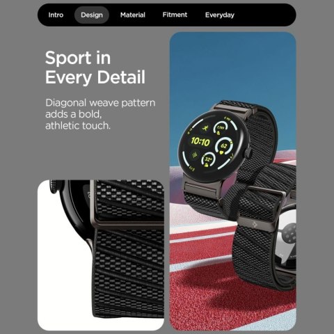 Pasek Spigen Lite Fit X V2 do Google Pixel Watch 4/3/2/1 41mm czarny