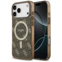 Etui Guess IML 4G Background MagSafe do iPhone 17 Pro brązowy