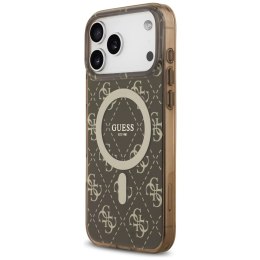 Etui Guess IML 4G Background MagSafe do iPhone 17 Pro brązowy