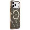 Etui Guess IML 4G Background MagSafe do iPhone 17 Pro brązowy