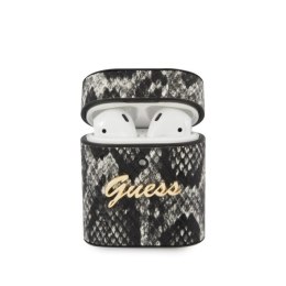 Guess GUACA2PUSNSMLBK AirPods 1/2 coverczarny/black Python Collection