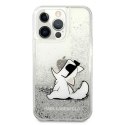 Karl Lagerfeld KLHCP13XGCFS iPhone 13 Pro Max 6,7" srebrny/silver hardcase Liquid Glitter Choupette Fun